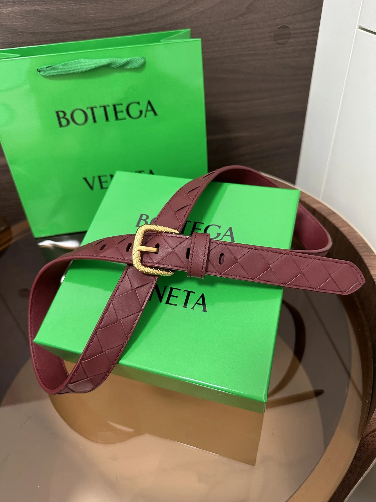 BOTTEGA VENETA Belts Calf Leather One Size 2.5cm Width B00202608050461