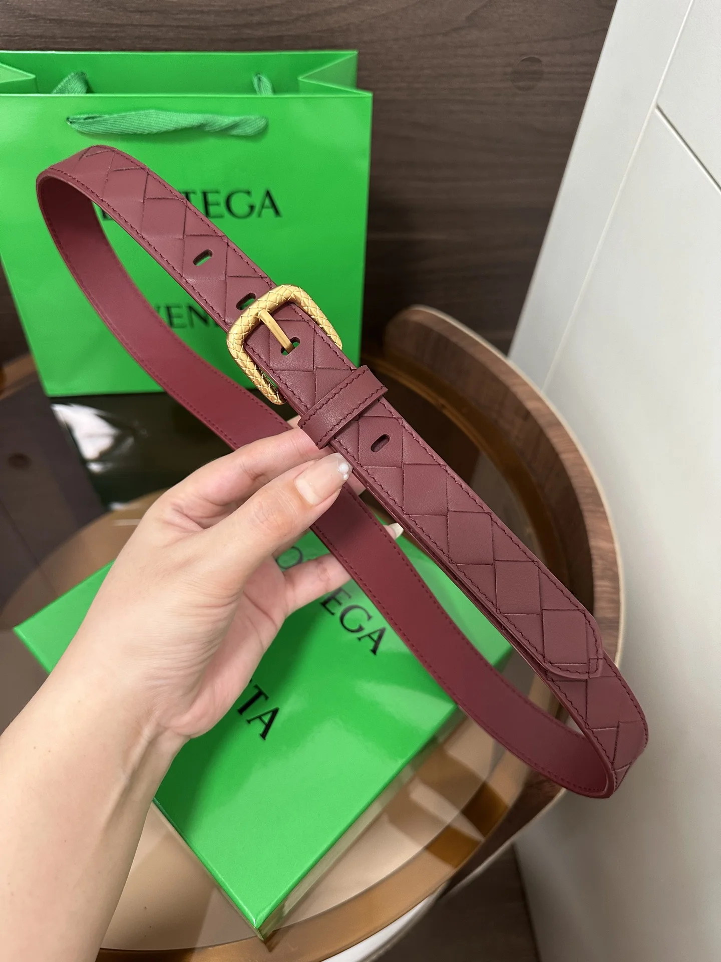 BOTTEGA VENETA Belts Calf Leather One Size 2.5cm Width B00202608050461 - Image 3