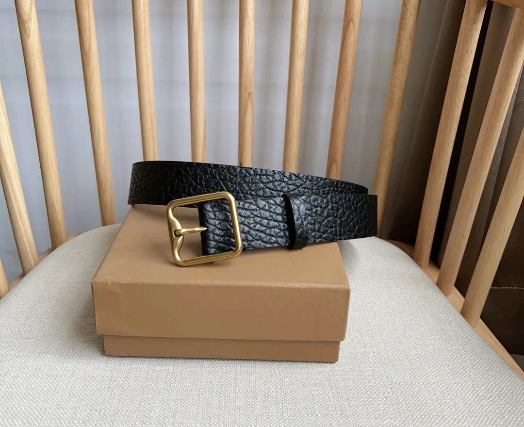 BURBERRY Belts Calf Leather 3.5cm Width A80202608050135