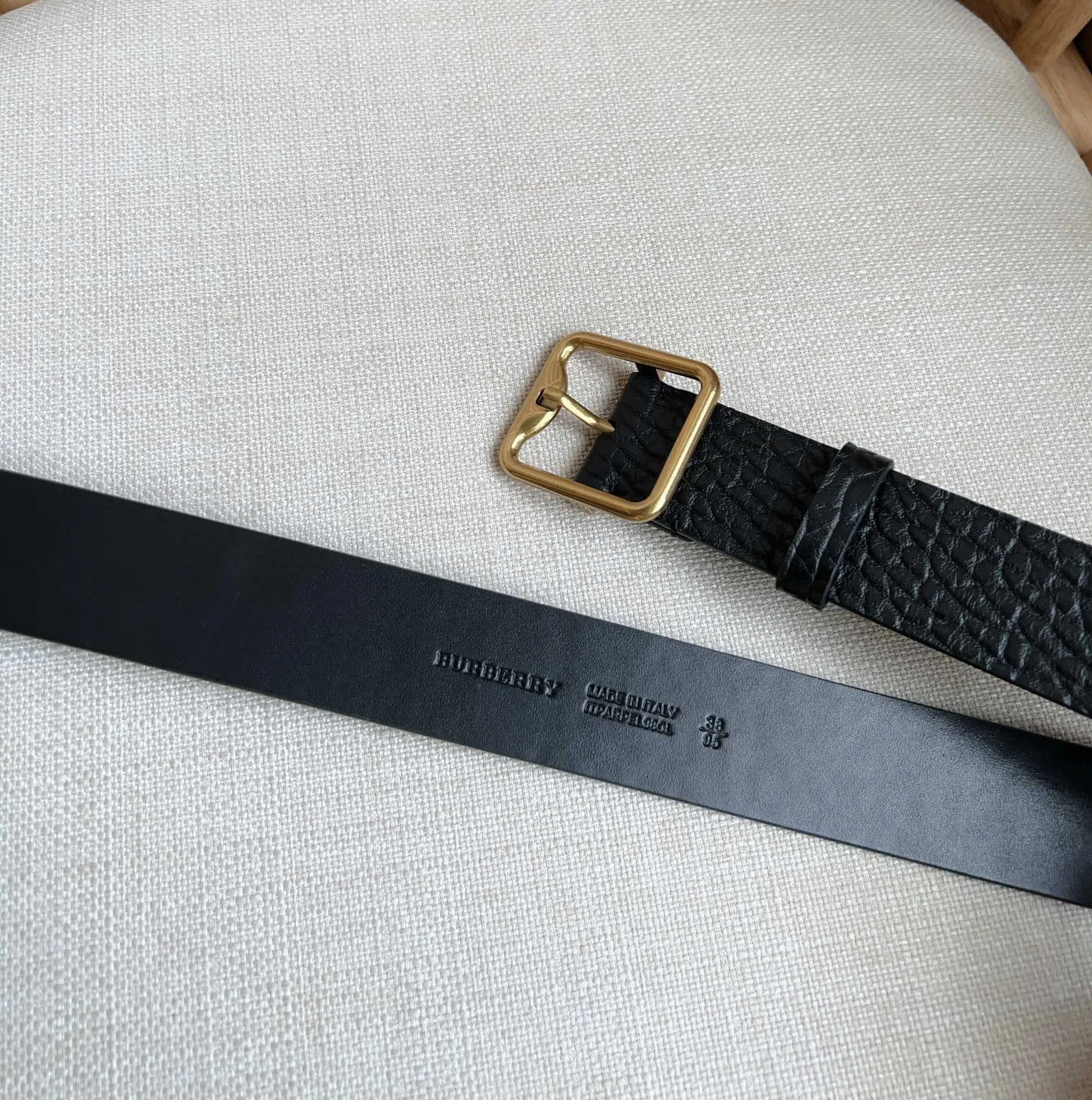 BURBERRY Belts Calf Leather 3.5cm Width A80202608050135 - Image 3