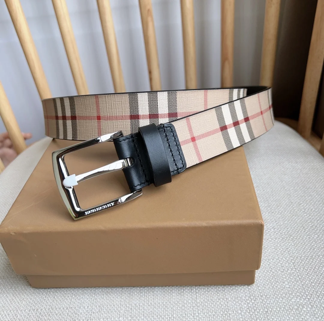 BURBERRY Belts Leather Canvas 3.5cm Width A70202608050108 - Image 2