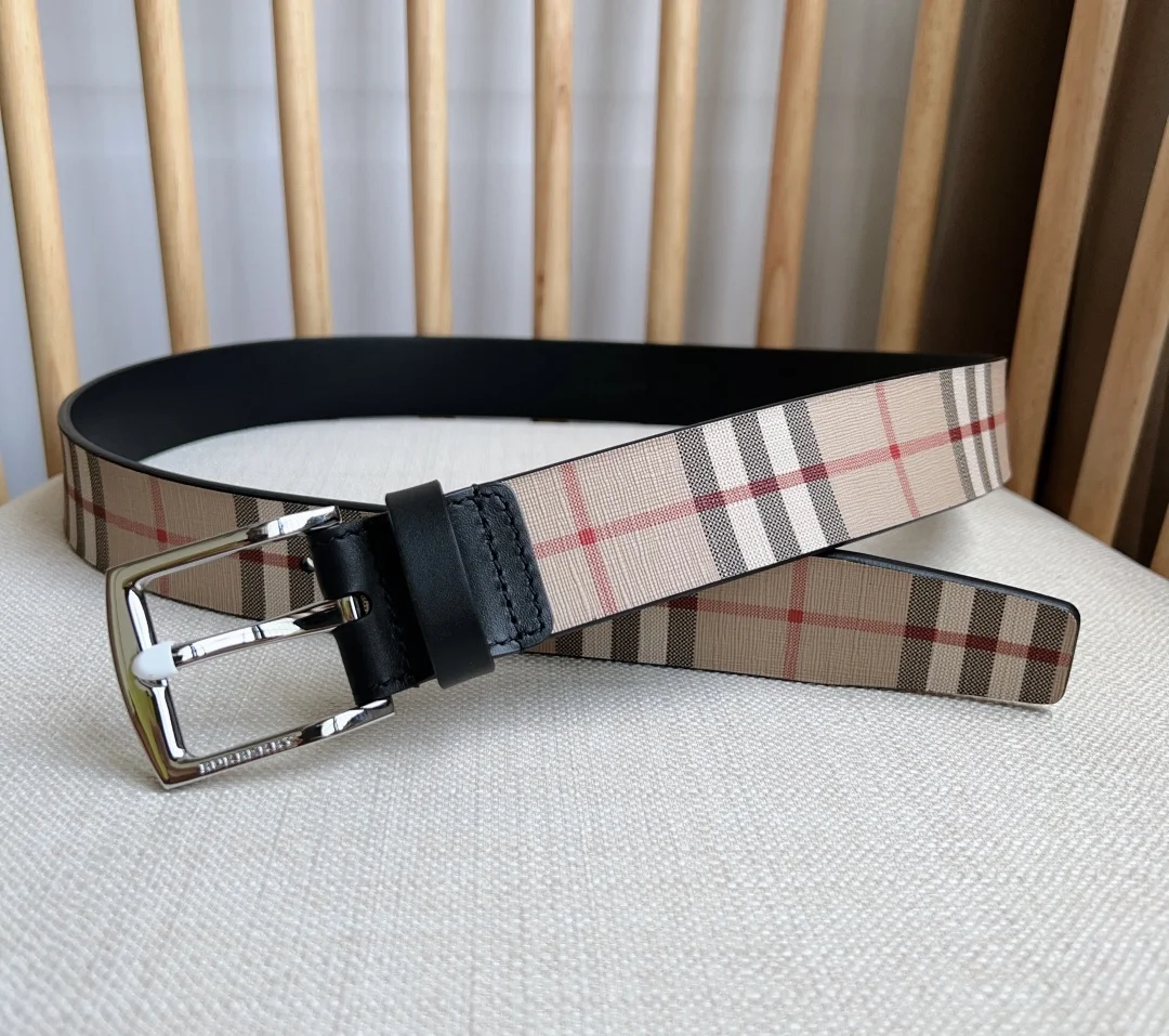 BURBERRY Belts Leather Canvas 3.5cm Width A70202608050108 - Image 4