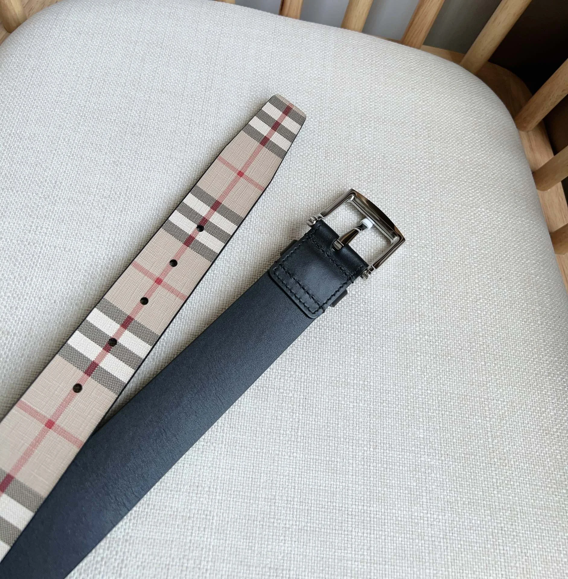 BURBERRY Belts Leather Canvas 3.5cm Width A70202608050108 - Image 6