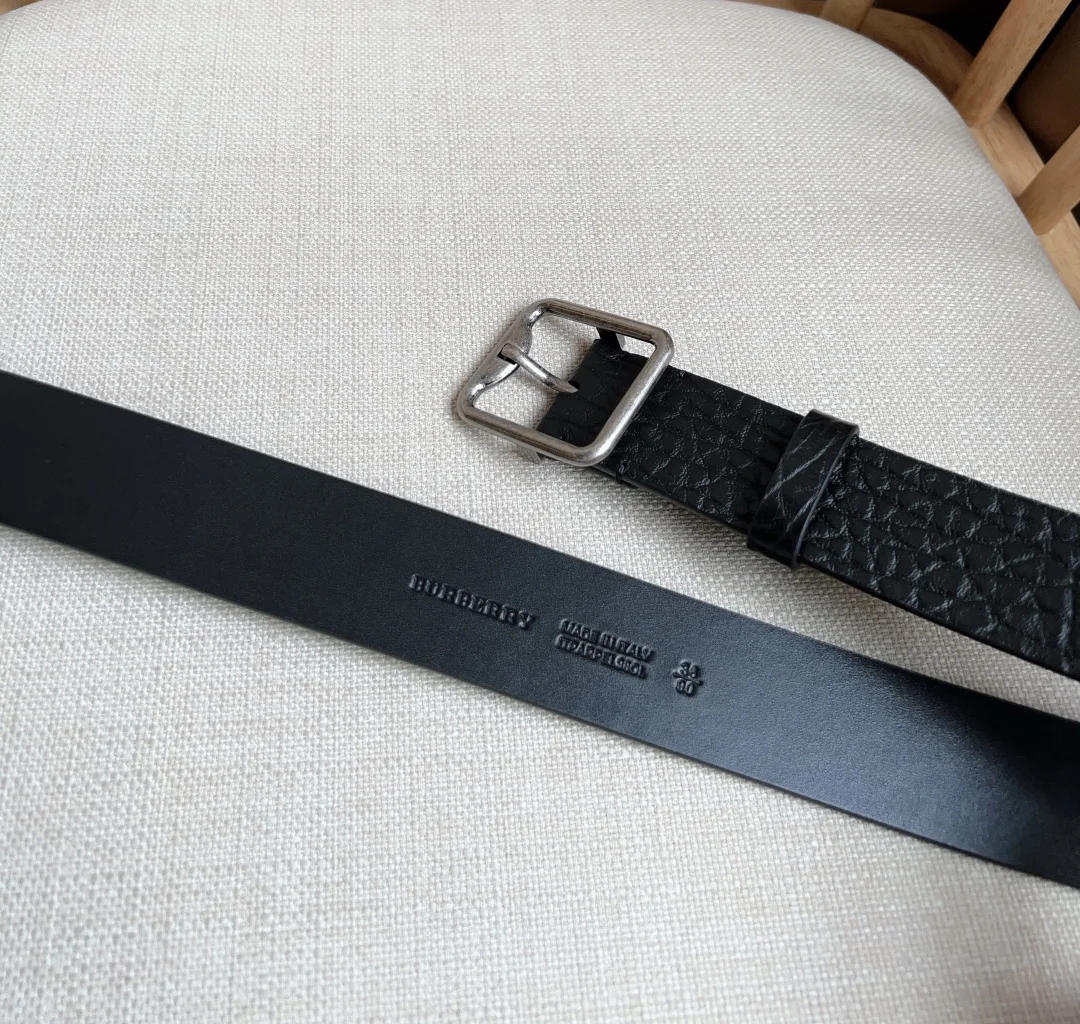 BURBERRY Belts Smooth Calf Leather 3.5cm Width A80202608050134 - Image 3