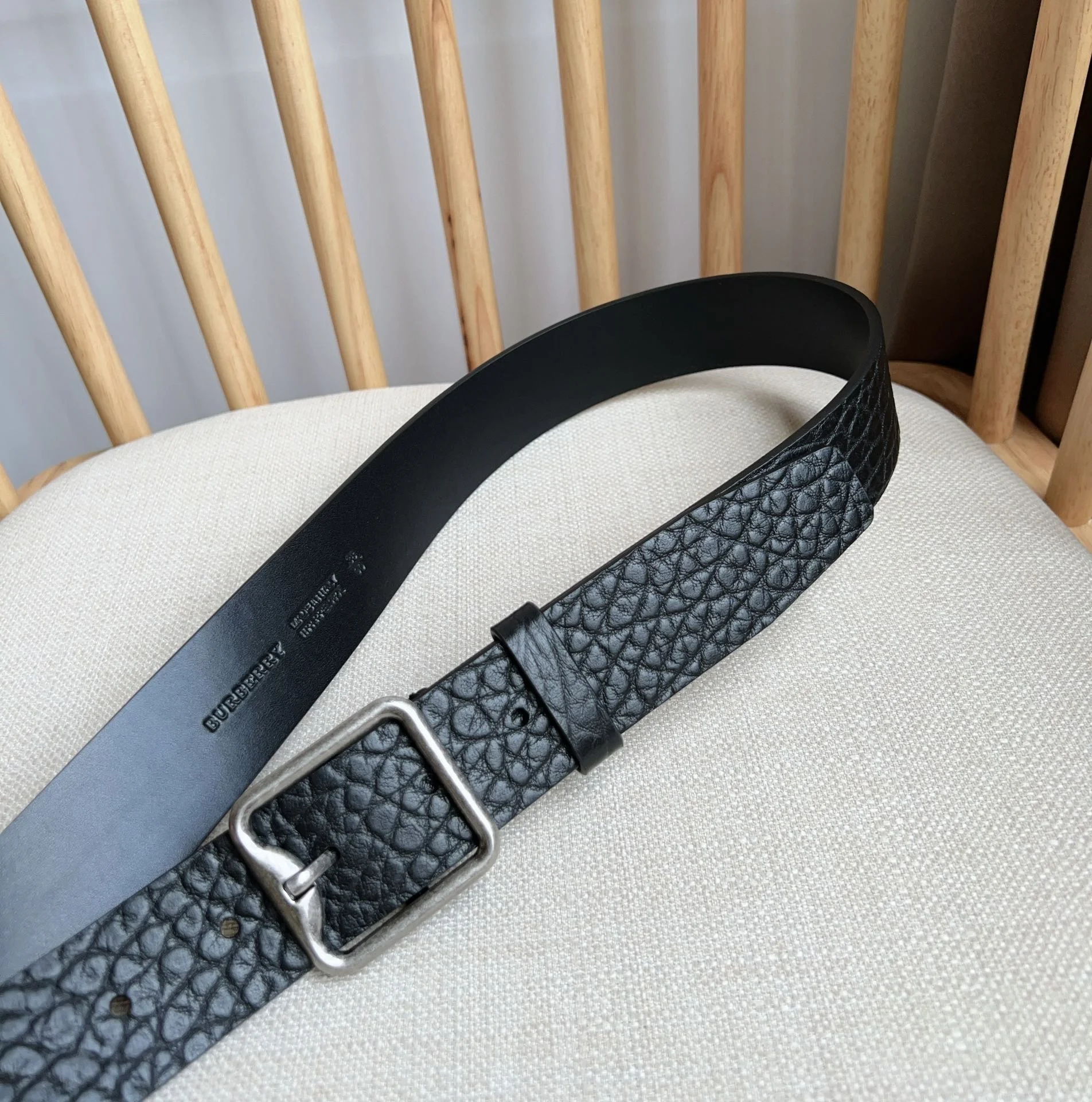 BURBERRY Belts Smooth Calf Leather 3.5cm Width A80202608050134 - Image 8