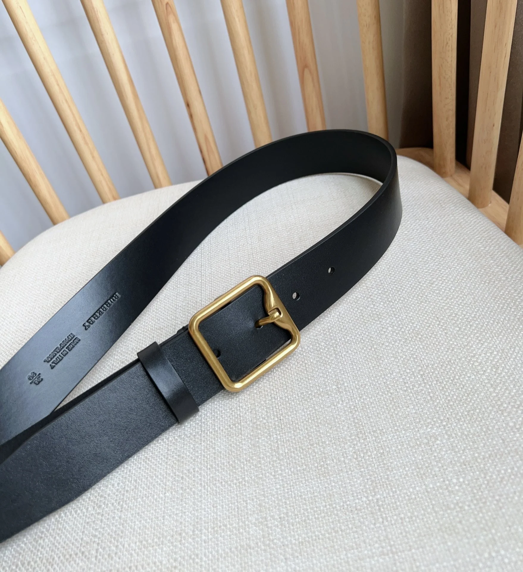 BURBERRY Belts Smooth Calfskin 3.5cm Width A80202608050137 - Image 8