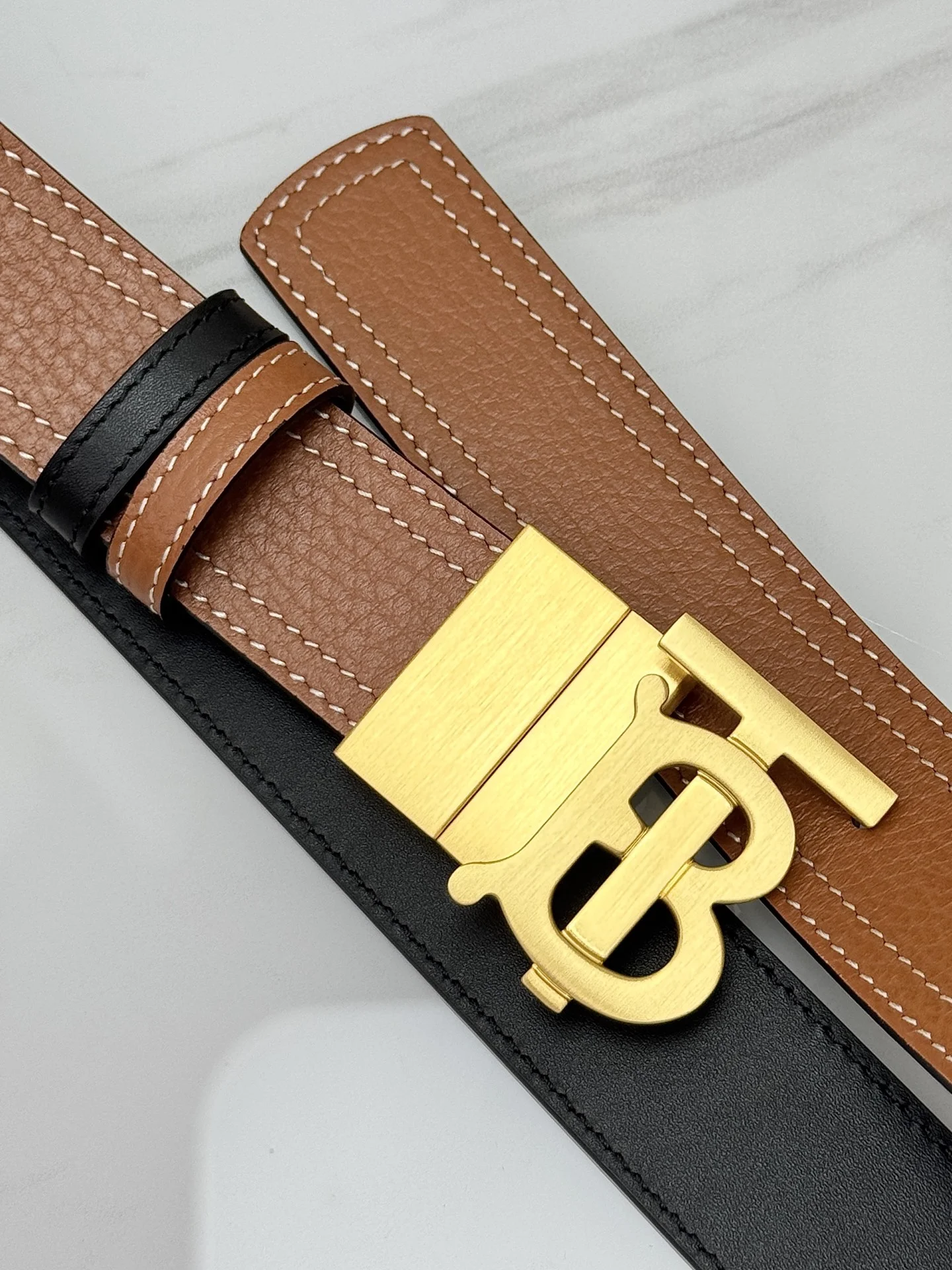 BURBERRY Belts Top Layer Leather 3.5cm Width A70202608050599 - Image 5