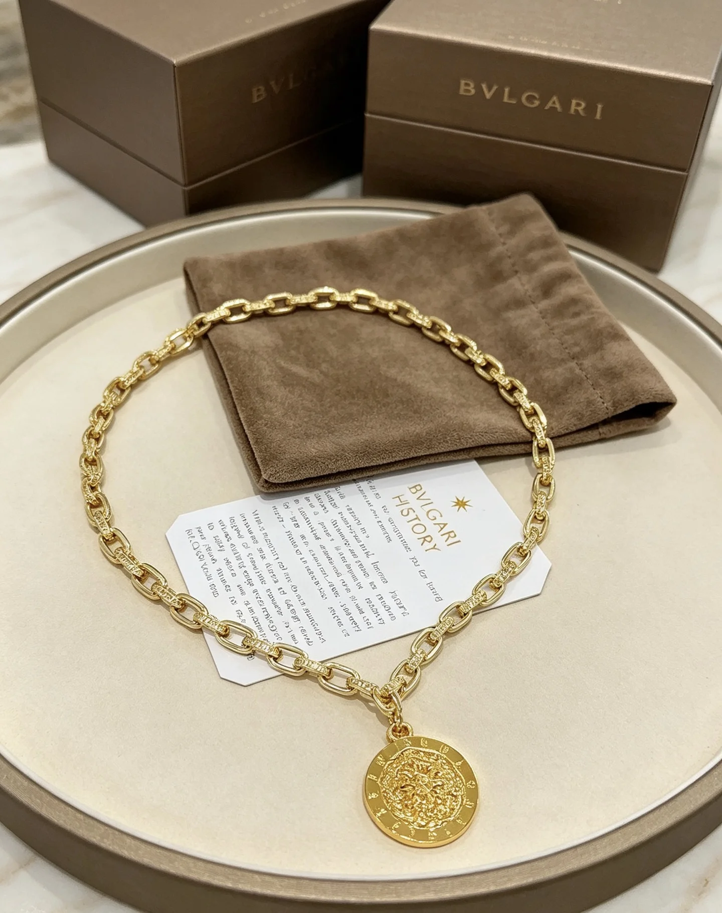 BVLGARI Necklaces 18K Gold 60CM A35202608050046