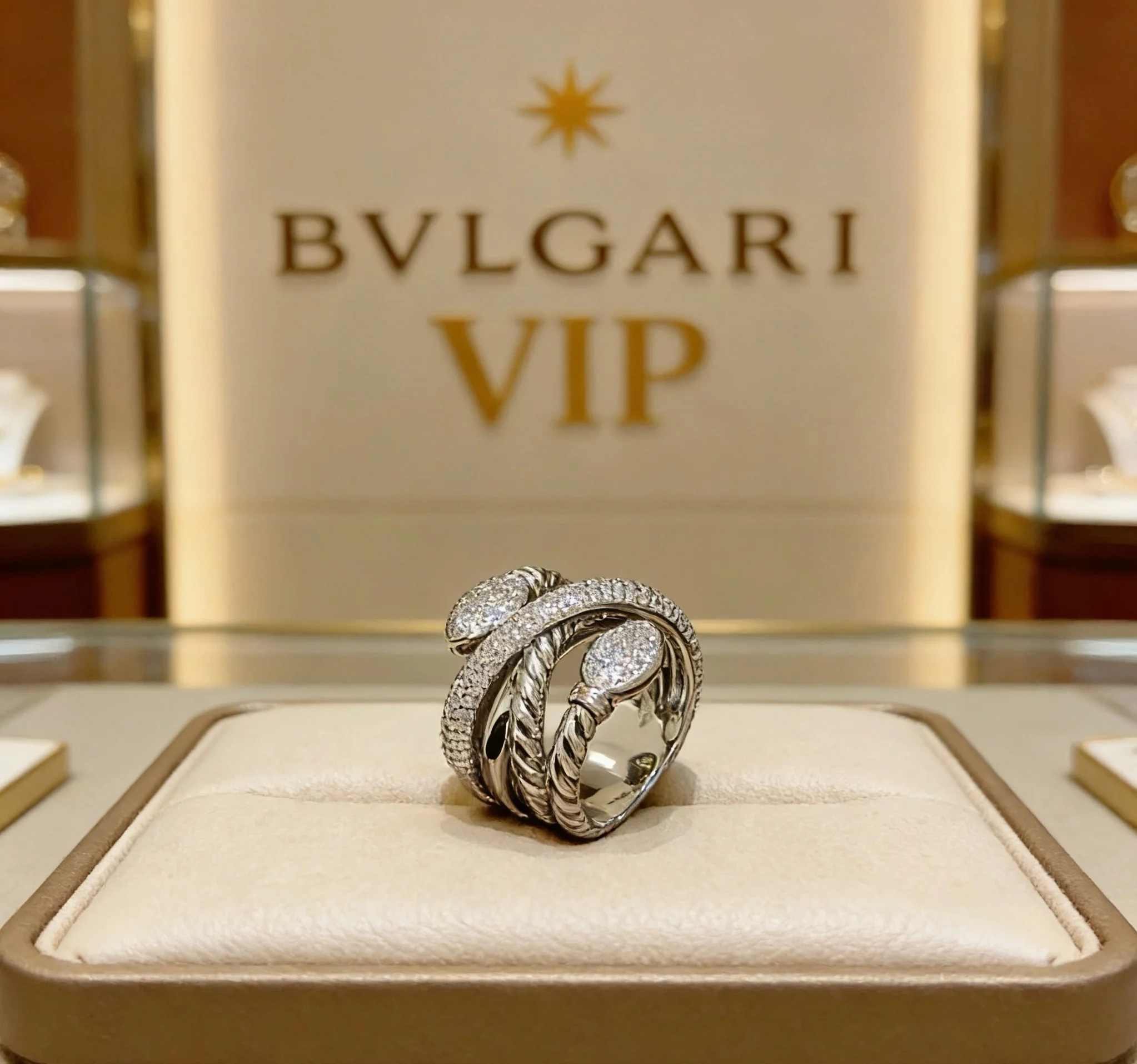BVLGARI Rings Rose Gold Diamond 7-9 A05202608050257 - Image 2