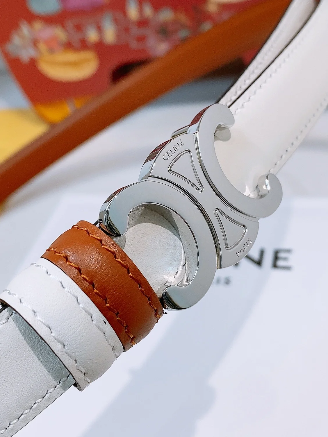 CELINE Belts Leather One Size A60202608050432 - Image 4