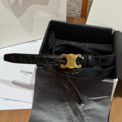 CELINE Belts Taurillon & Calfskin 0.7cm Width A60202608050368