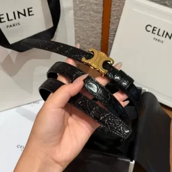Alternative view of CELINE Belts Taurillon & Calfskin 0.7cm Width A60202608050368