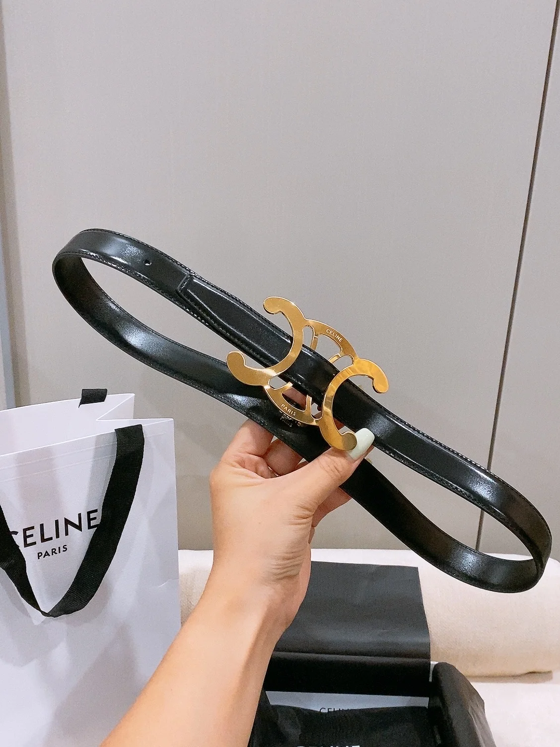 CELINE Belts Taurillon Leather 25cm Width B20202608050032