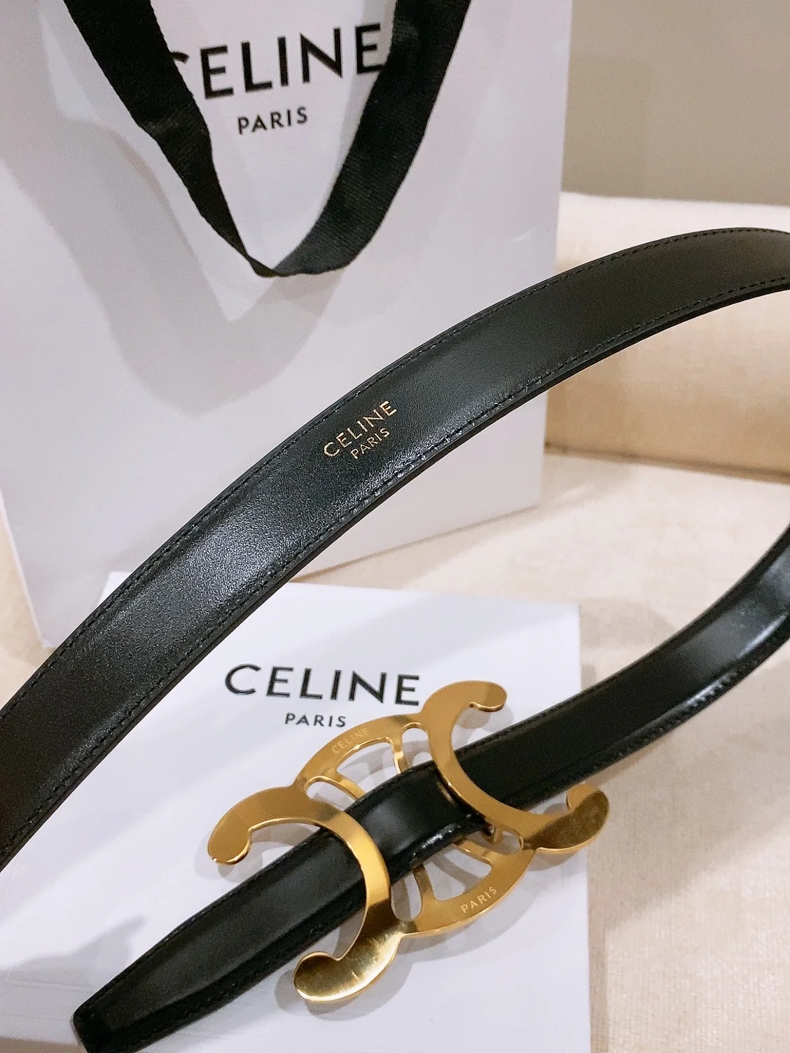 CELINE Belts Taurillon Leather 25cm Width B20202608050032 - Image 6