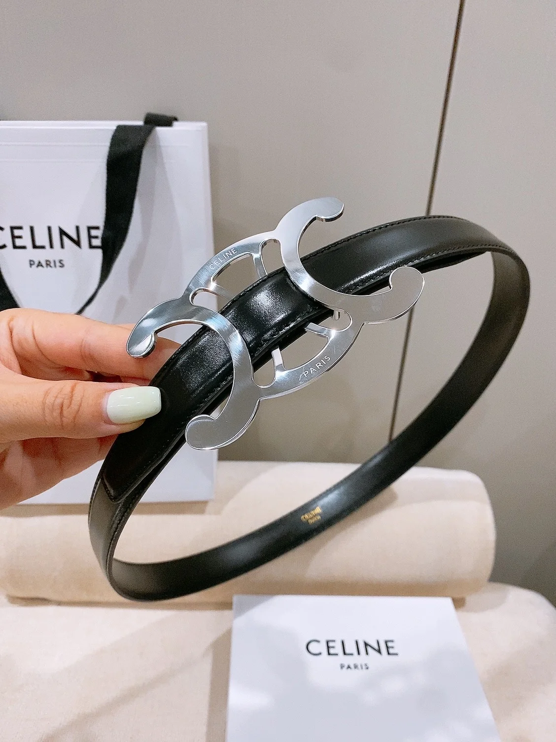CELINE Belts Taurillon Leather 25cm Width B20202608050033