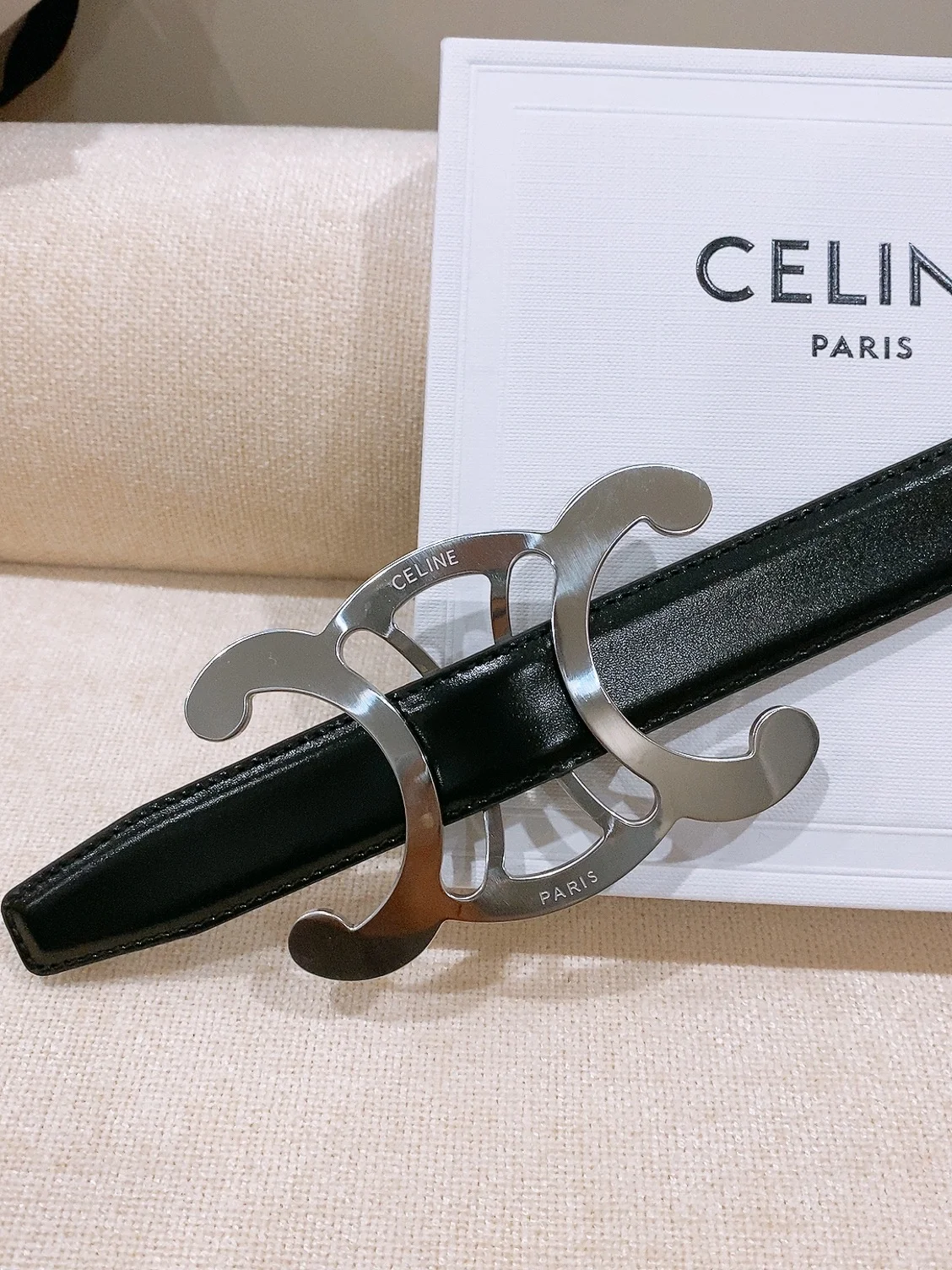 CELINE Belts Taurillon Leather 25cm Width B20202608050033 - Image 2