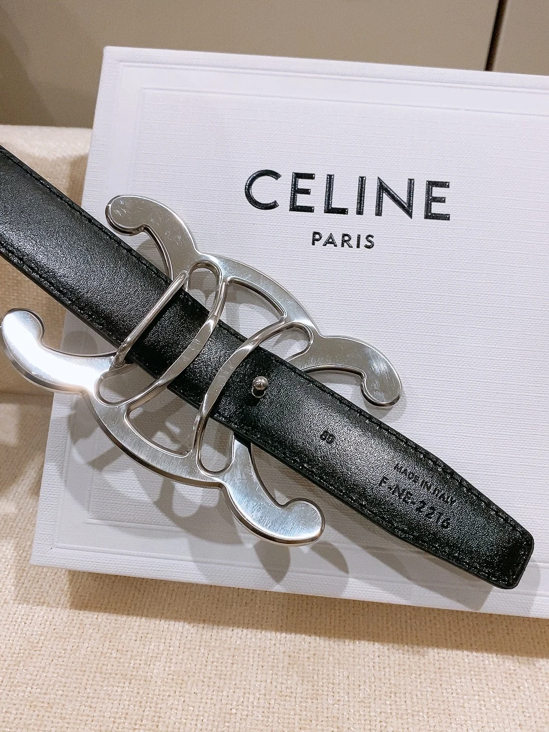 CELINE Belts Taurillon Leather 25cm Width B20202608050033 - Image 3