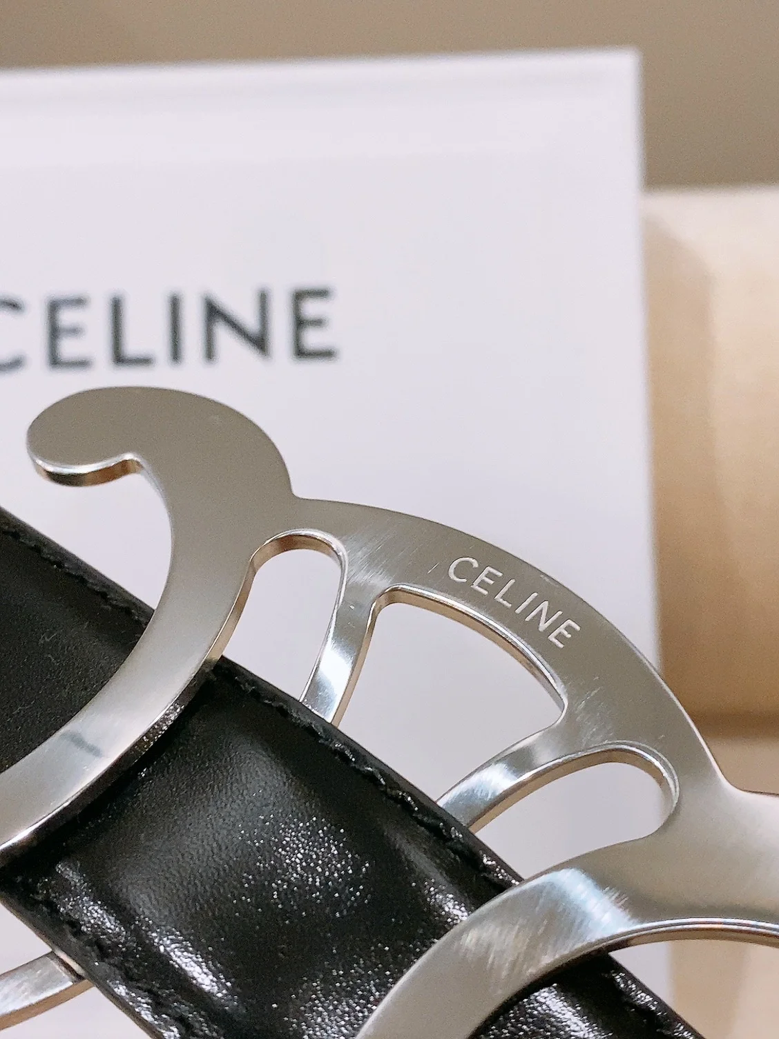 CELINE Belts Taurillon Leather 25cm Width B20202608050033 - Image 5