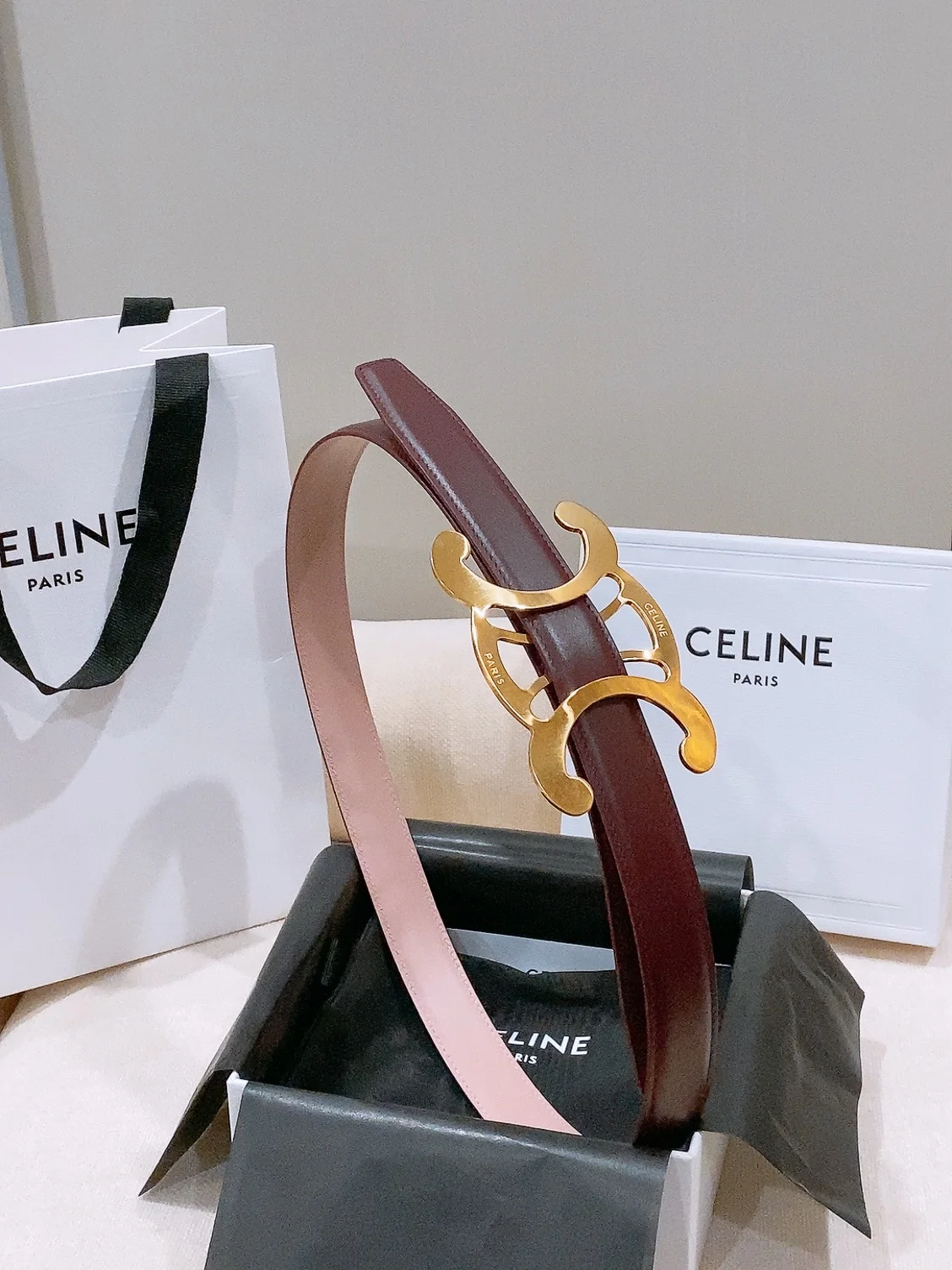 CELINE Belts Taurillon Leather 25cm Width B20202608050035