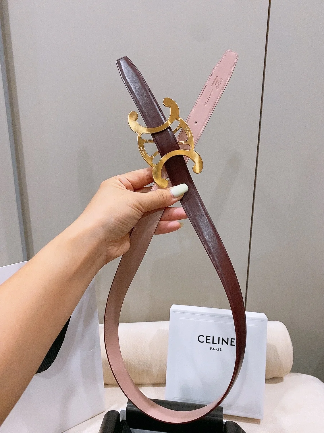 CELINE Belts Taurillon Leather 25cm Width B20202608050035 - Image 2