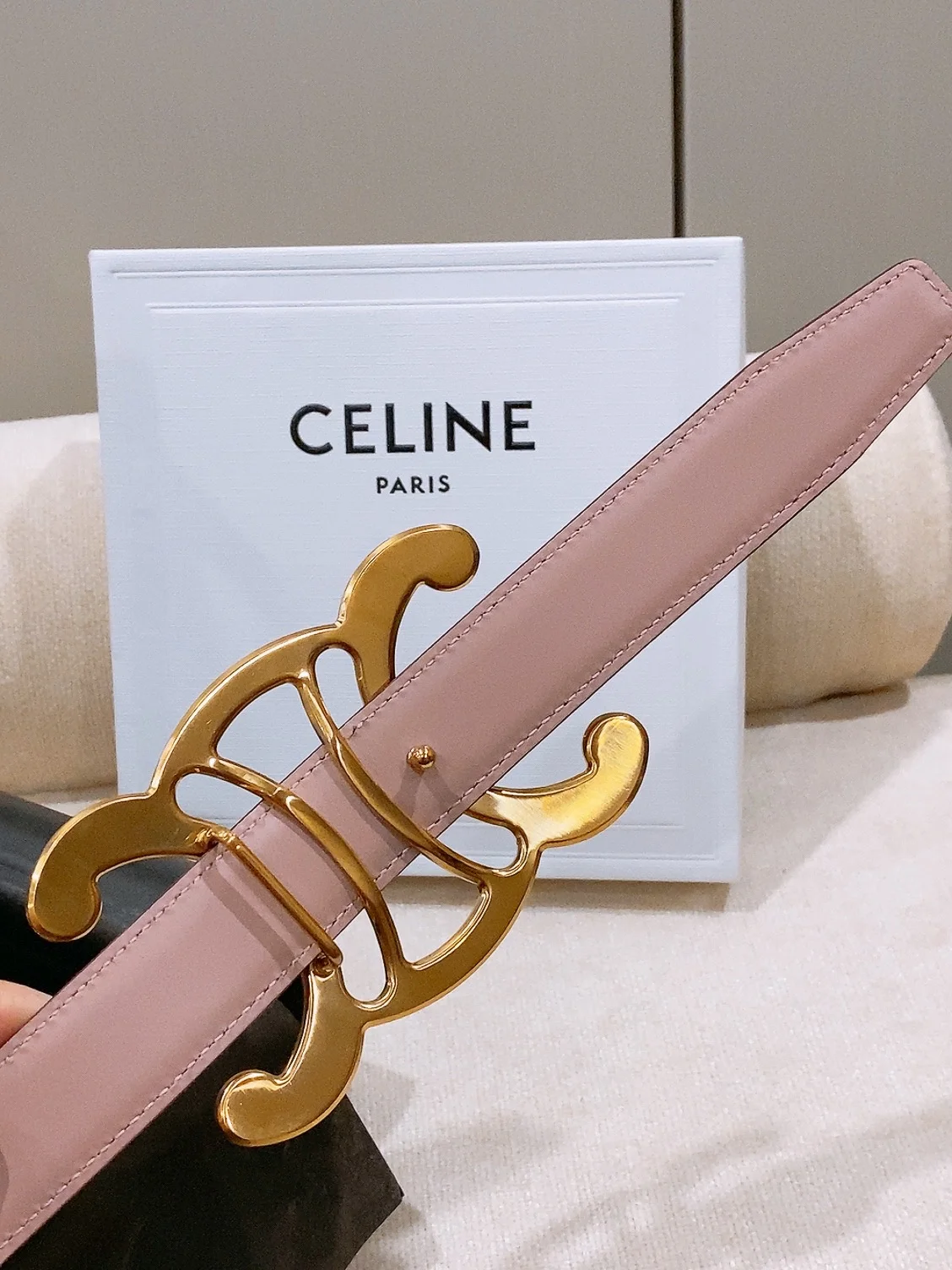 CELINE Belts Taurillon Leather 25cm Width B20202608050035 - Image 4