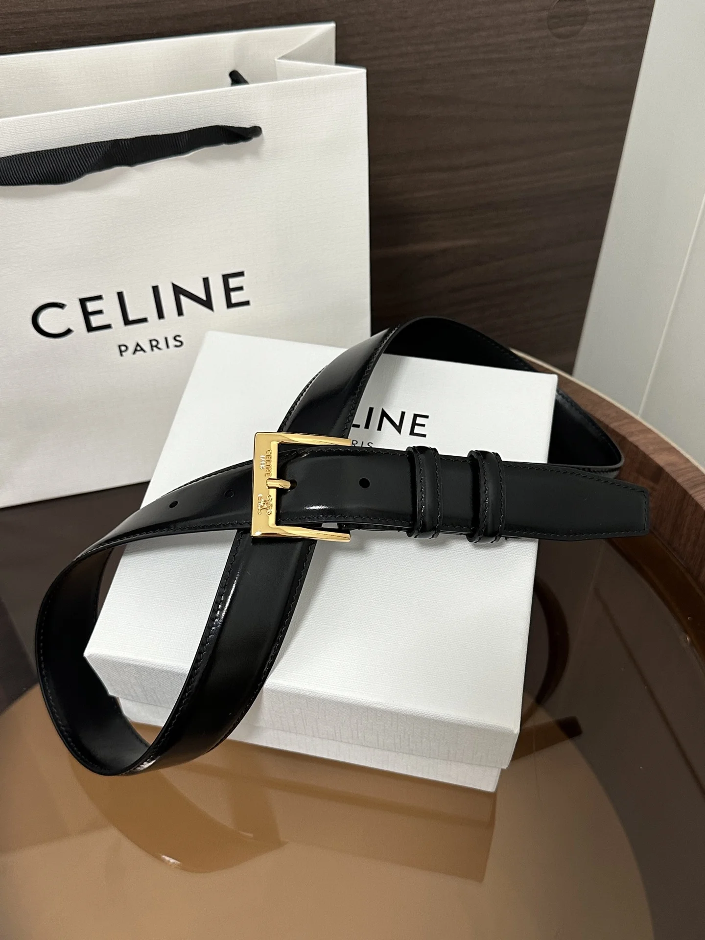 CELINE Belts Taurillon Leather 30MM A80202608050213