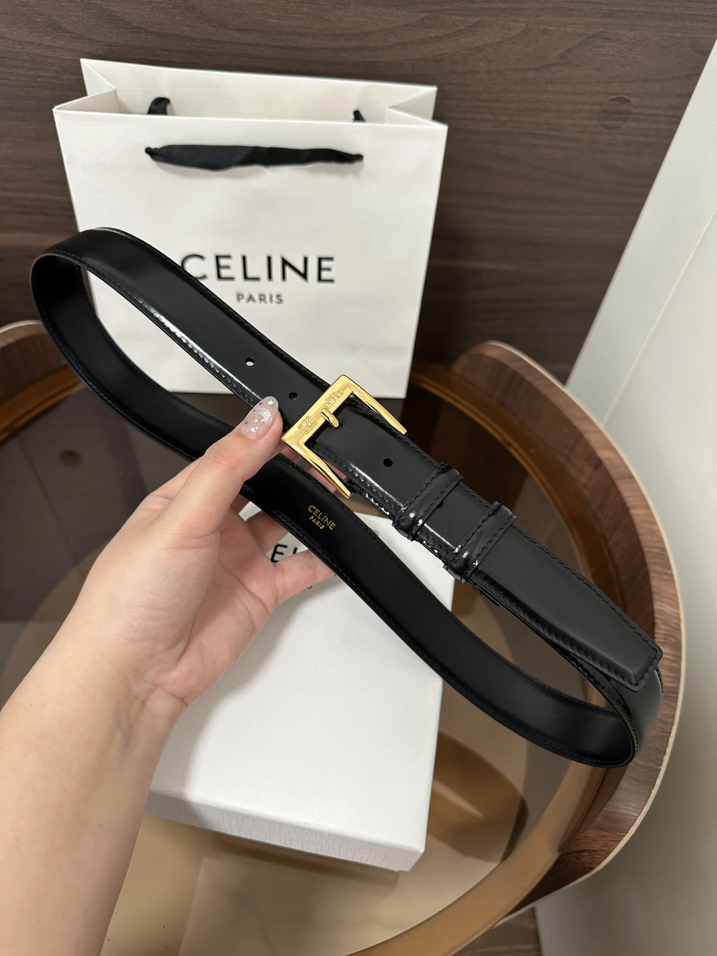 CELINE Belts Taurillon Leather 30MM A80202608050213 - Image 3