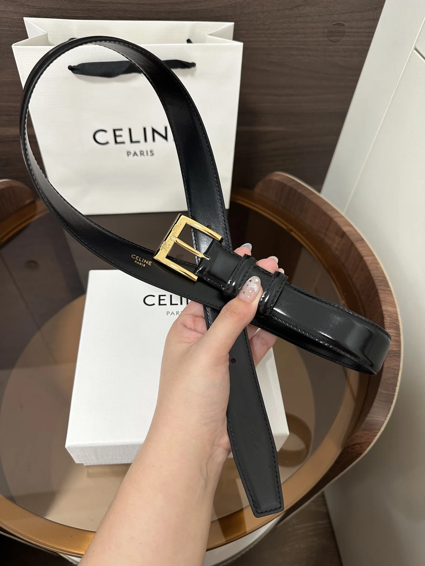 CELINE Belts Taurillon Leather 30MM A80202608050213 - Image 5