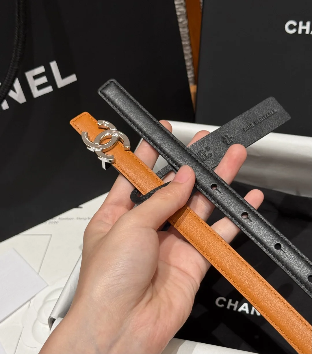 CHANEL Belts 1.5cm Width A50202608050049 - Image 8