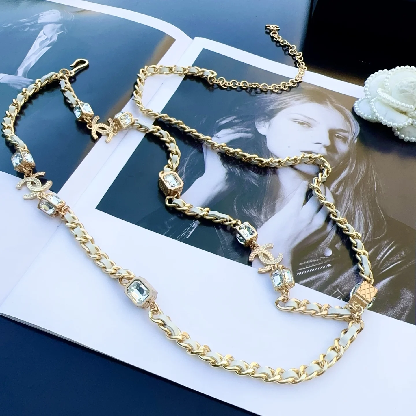 CHANEL Belts Brass Diamonds One Size B00202608050352 - Image 2