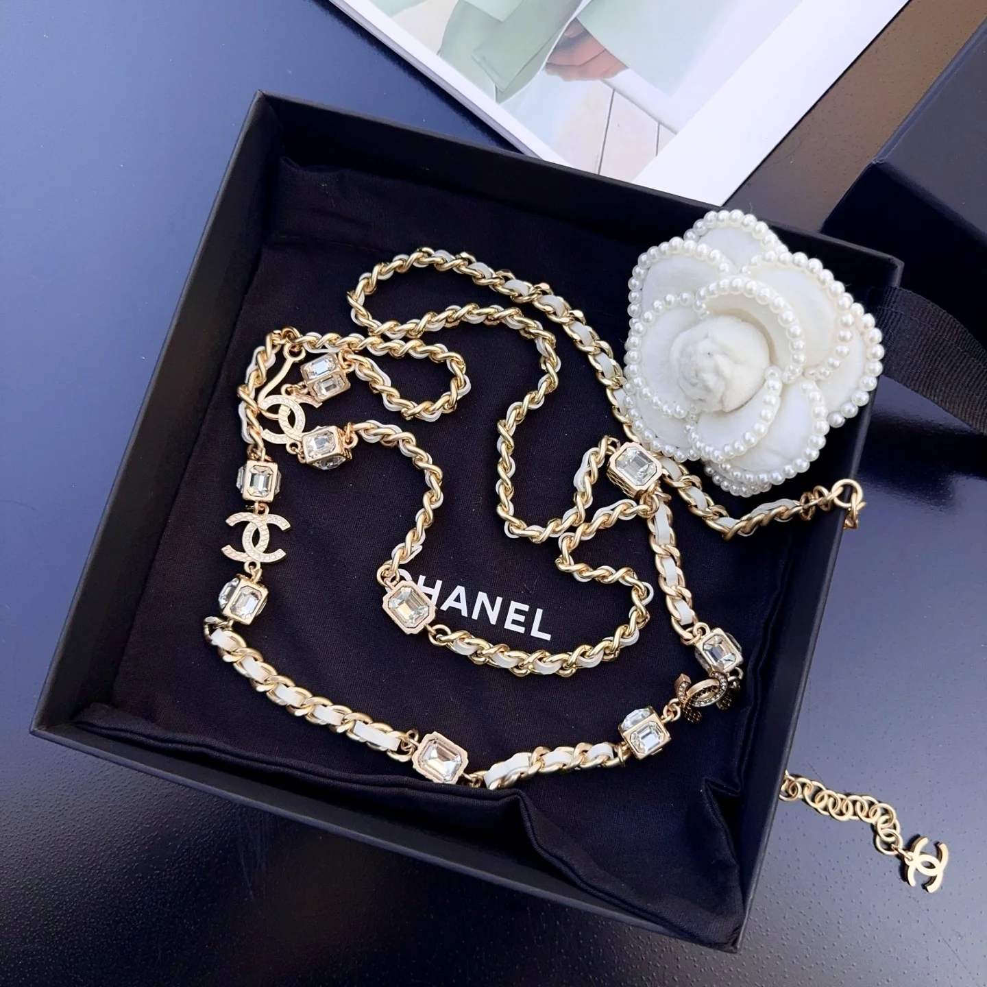 CHANEL Belts Brass Diamonds One Size B00202608050352 - Image 3