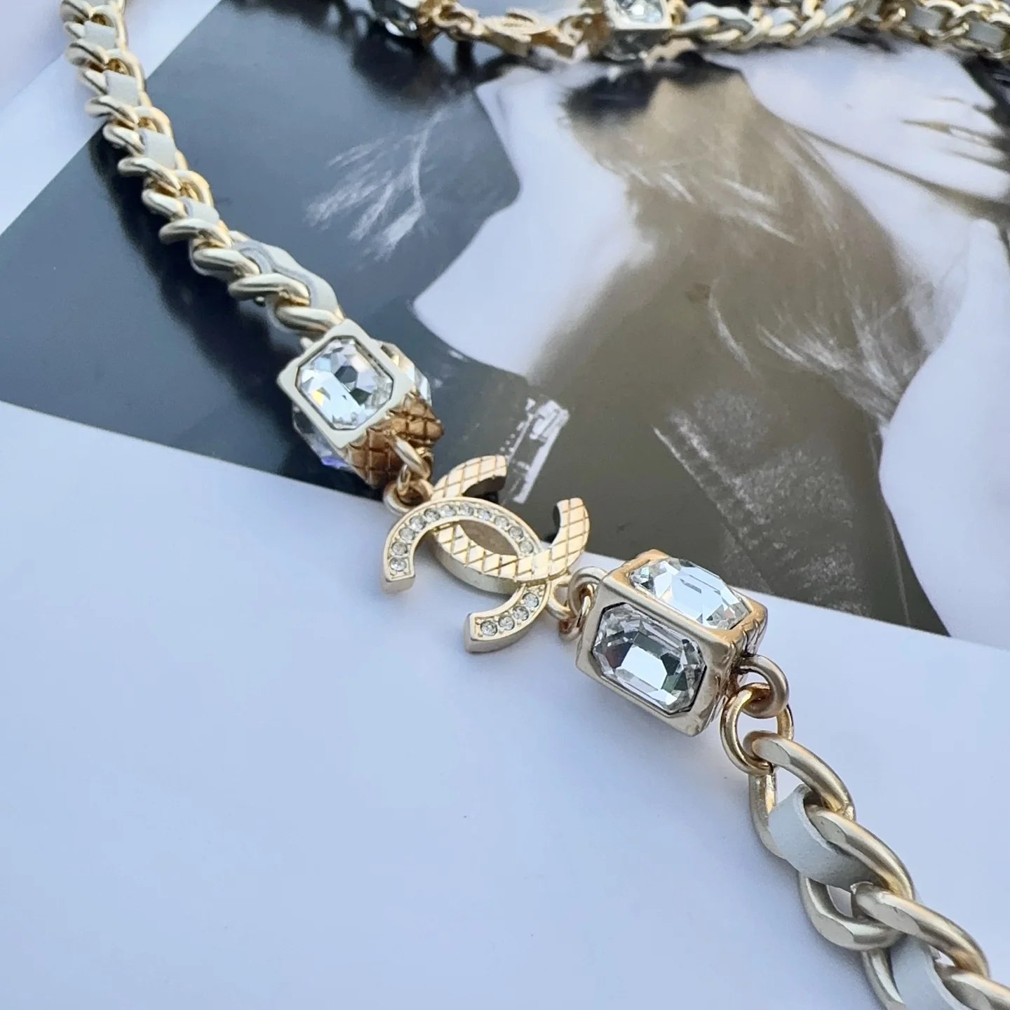 CHANEL Belts Brass Diamonds One Size B00202608050352 - Image 4