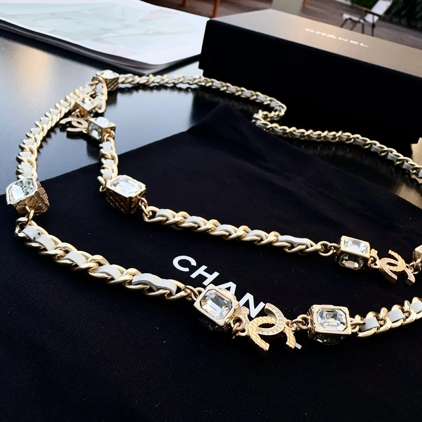 CHANEL Belts Brass Diamonds One Size B00202608050352 - Image 6