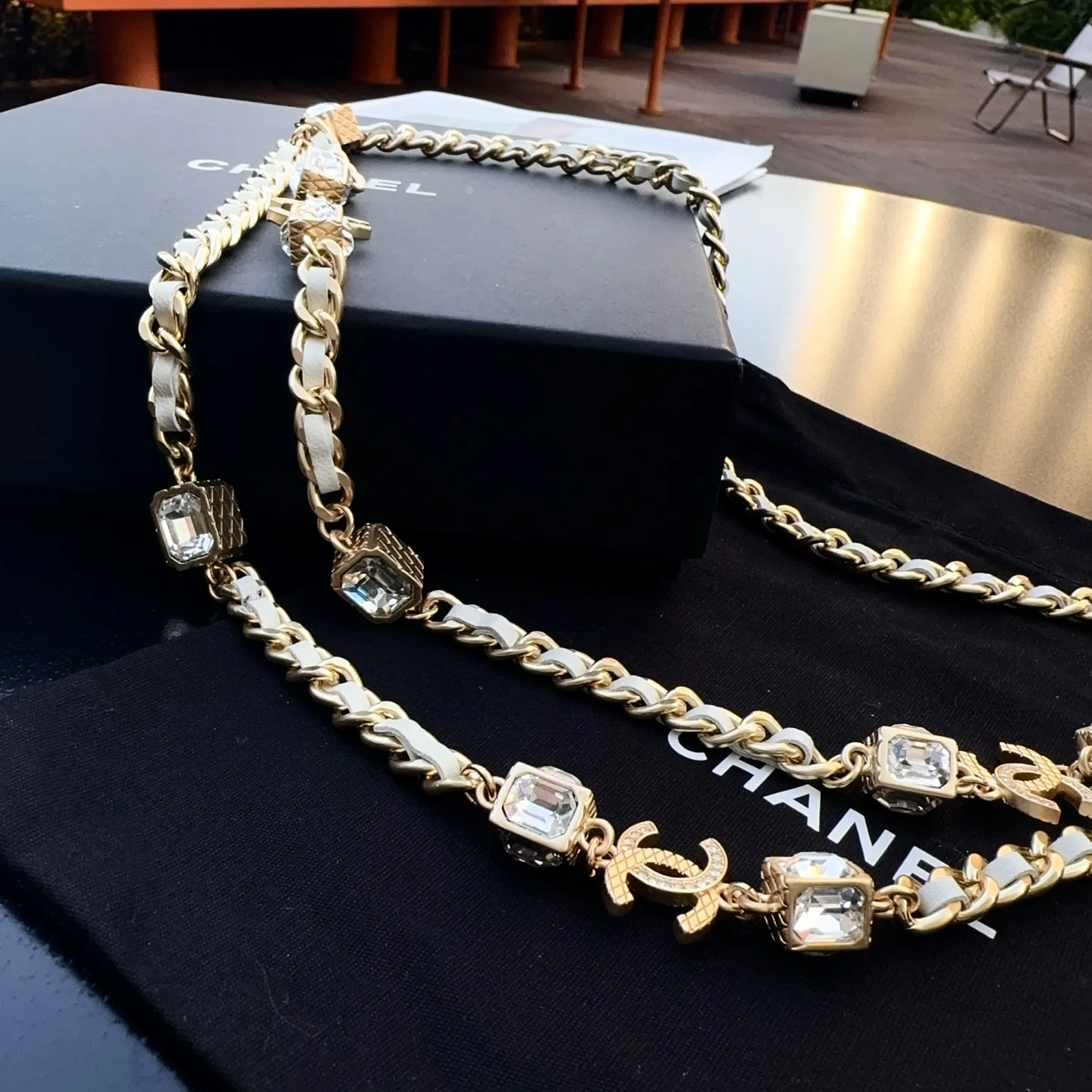 CHANEL Belts Brass Diamonds One Size B00202608050352 - Image 7