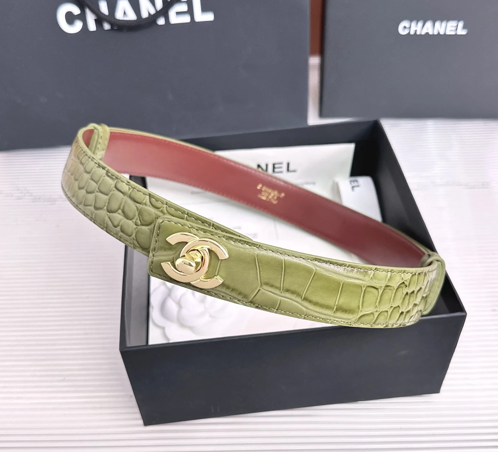 CHANEL Belts Calf Leather One Size A90202608050156 - Image 2