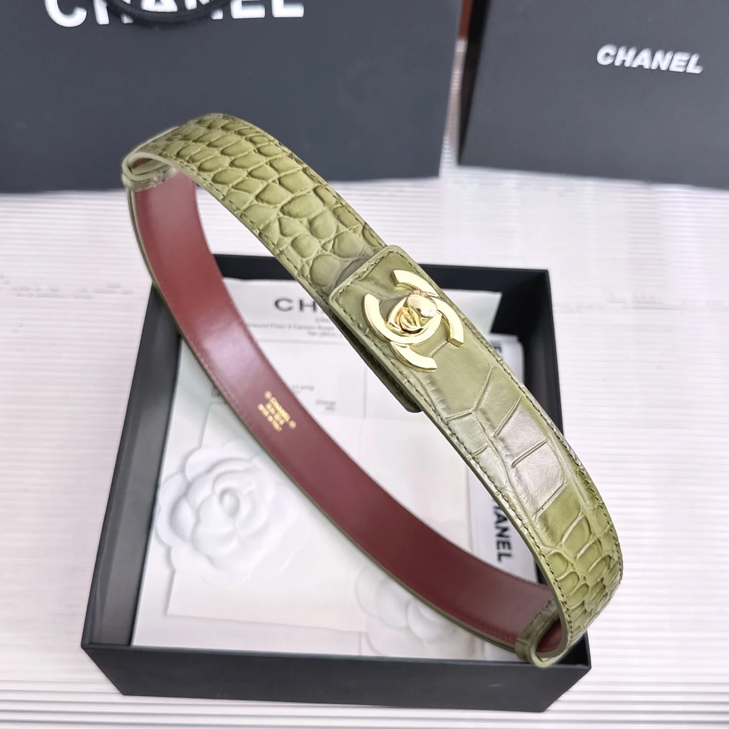 CHANEL Belts Calf Leather One Size A90202608050156 - Image 4