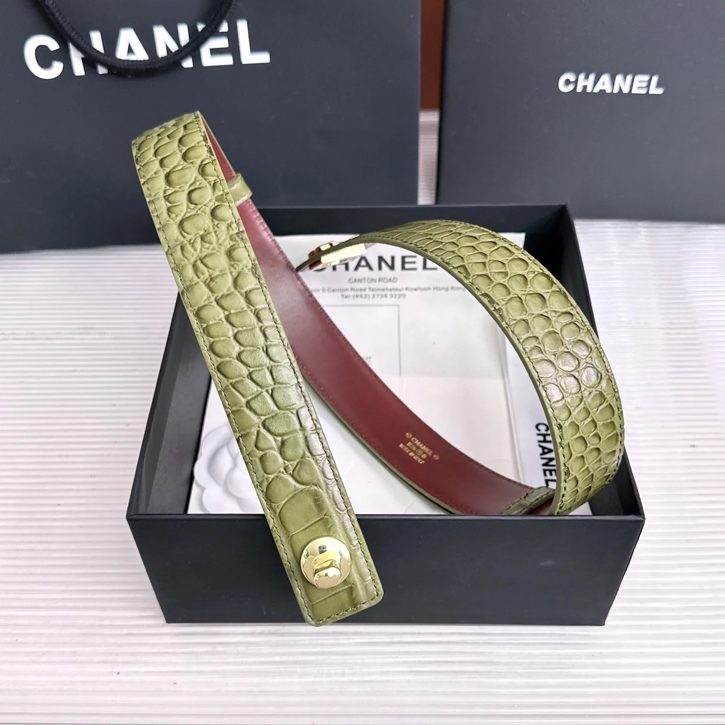 CHANEL Belts Calf Leather One Size A90202608050156 - Image 5