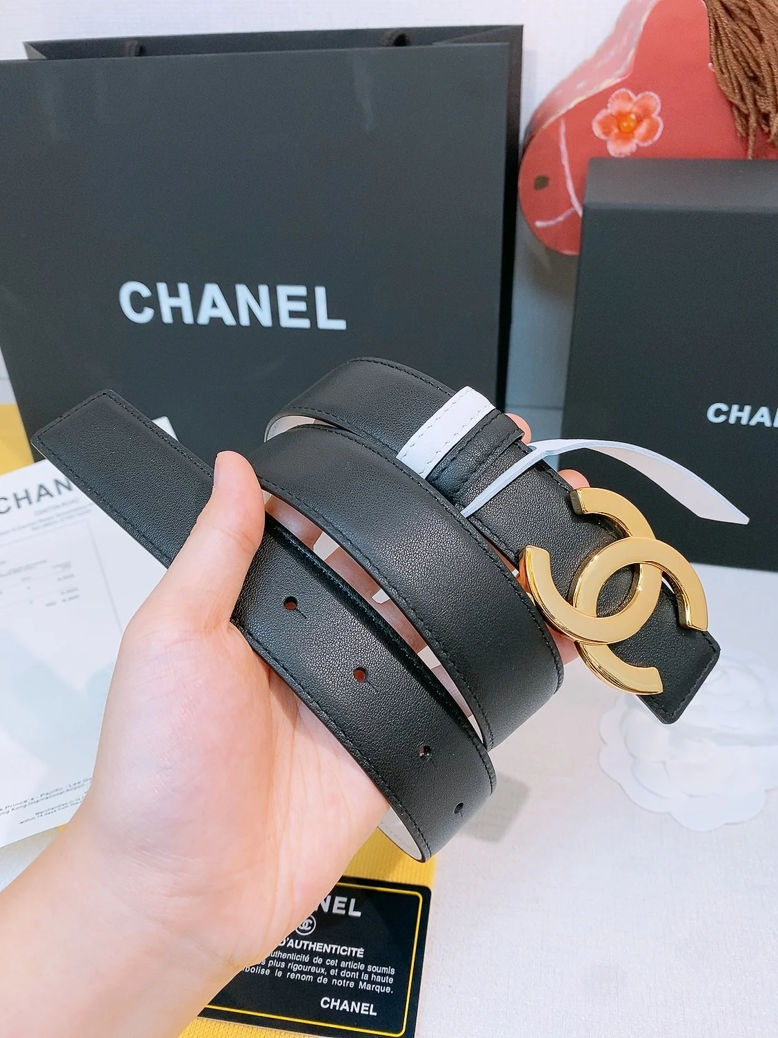 CHANEL Belts Calfskin Leather One Size A70202608050581 - Image 2