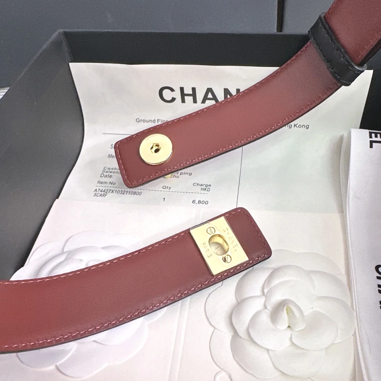 CHANEL Belts Top-grain Leather One Size A90202608050148 - Image 6