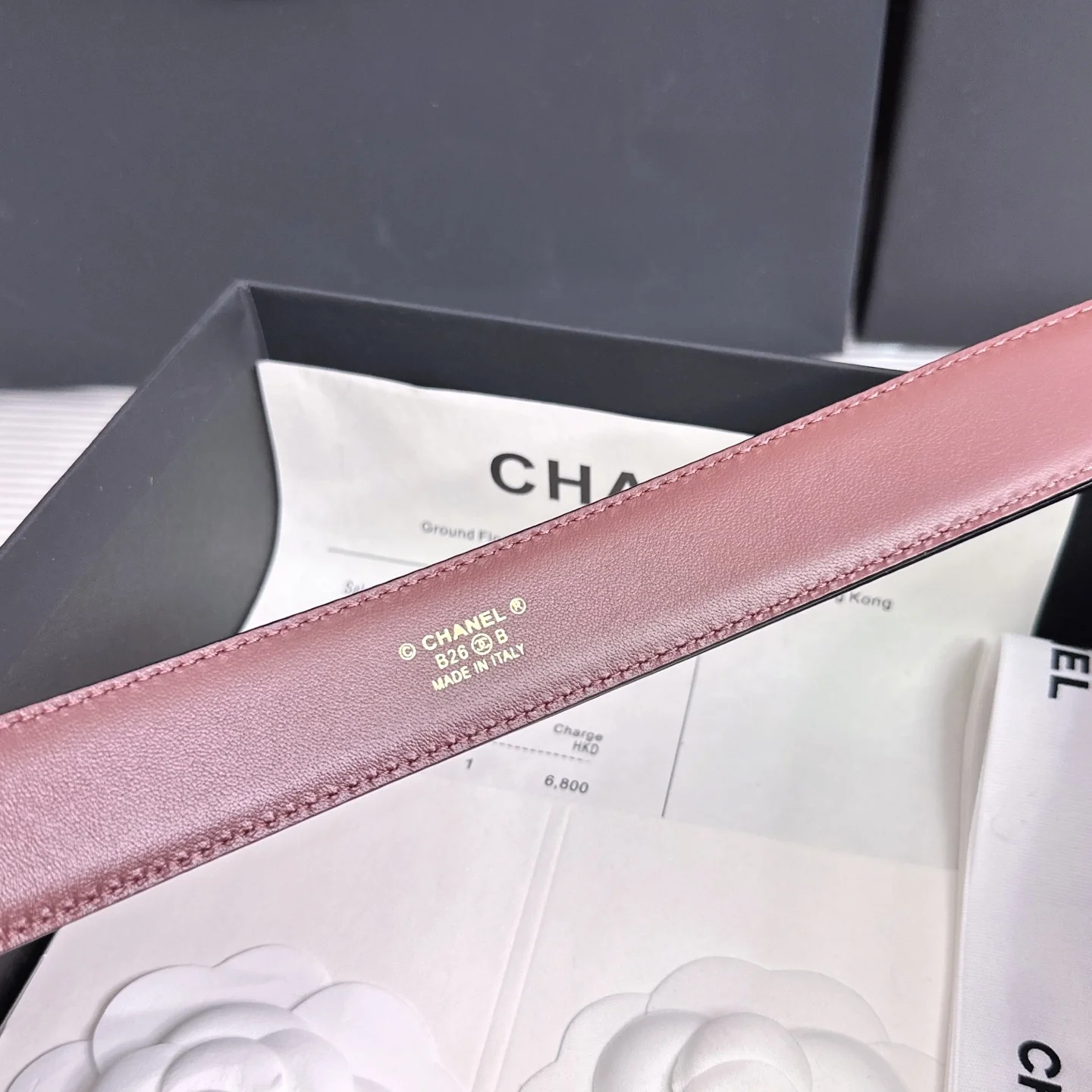 CHANEL Belts Top-grain Leather One Size A90202608050148 - Image 9