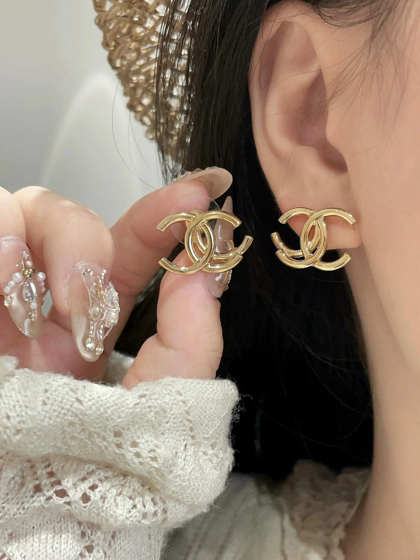 CHANEL Earrings Brass E0202608050060 - Image 2