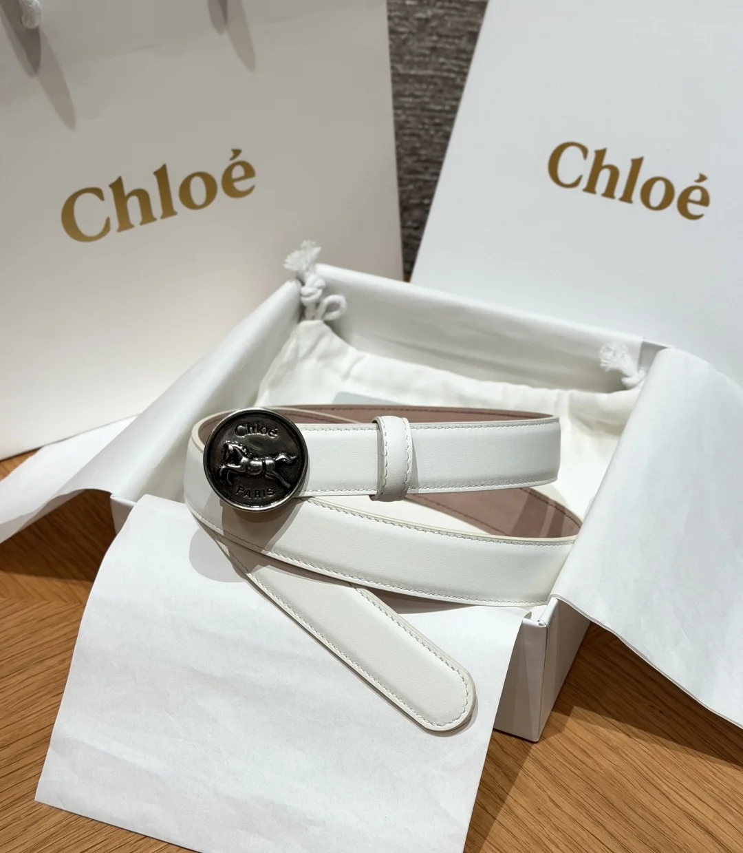CHLOE Belts Calf Leather One Size 2.5cm Width A70202608050021