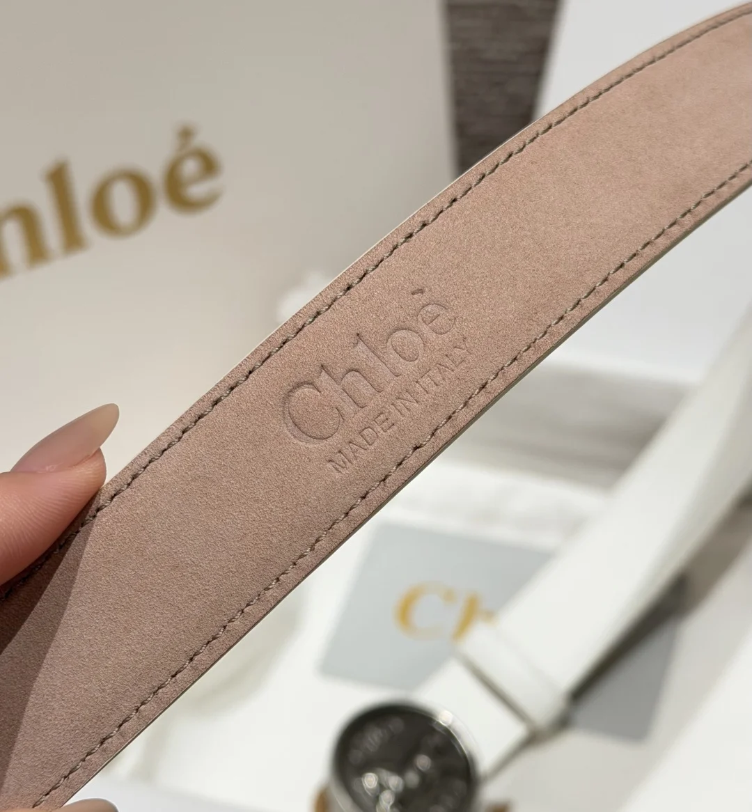 CHLOE Belts Calf Leather One Size 2.5cm Width A70202608050021 - Image 6