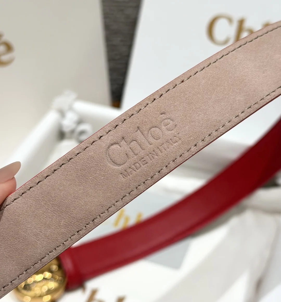 CHLOE Belts Calf Leather One Size 2.5cm Width A70202608050026 - Image 6