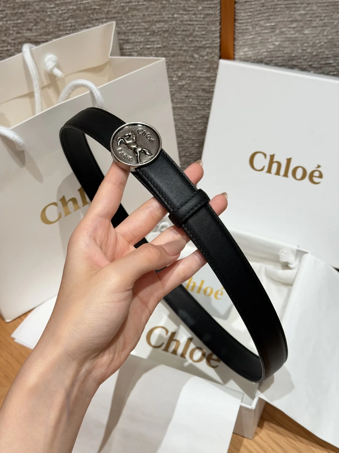 CHLOE Belts Calf Leather P170 2.5cm Width A70202608050019 - Image 4