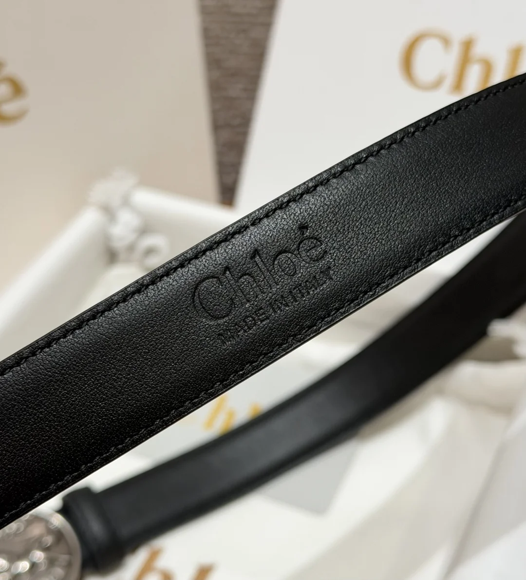 CHLOE Belts Calf Leather P170 2.5cm Width A70202608050019 - Image 6