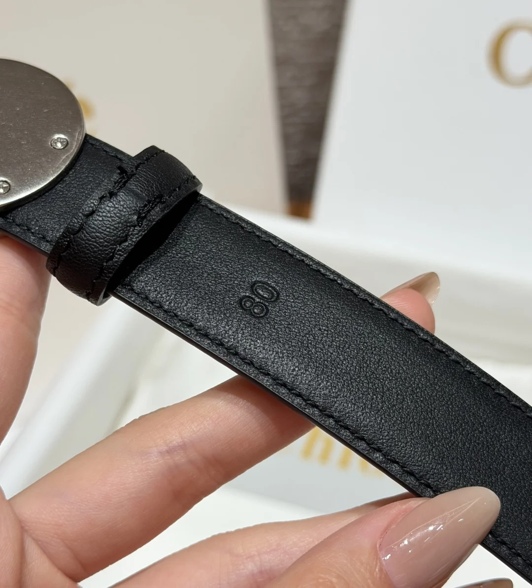 CHLOE Belts Calf Leather P170 2.5cm Width A70202608050019 - Image 7