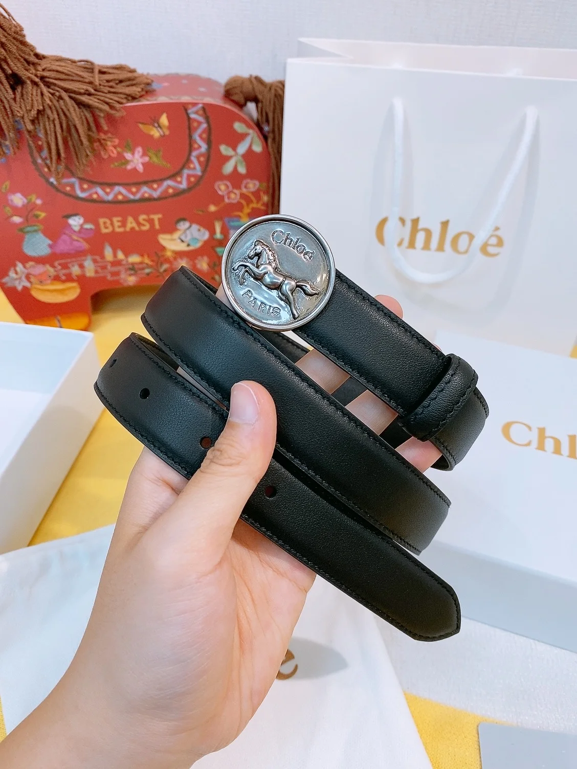 CHLOE Belts Calfskin Leather One Size A70202608050482 - Image 3