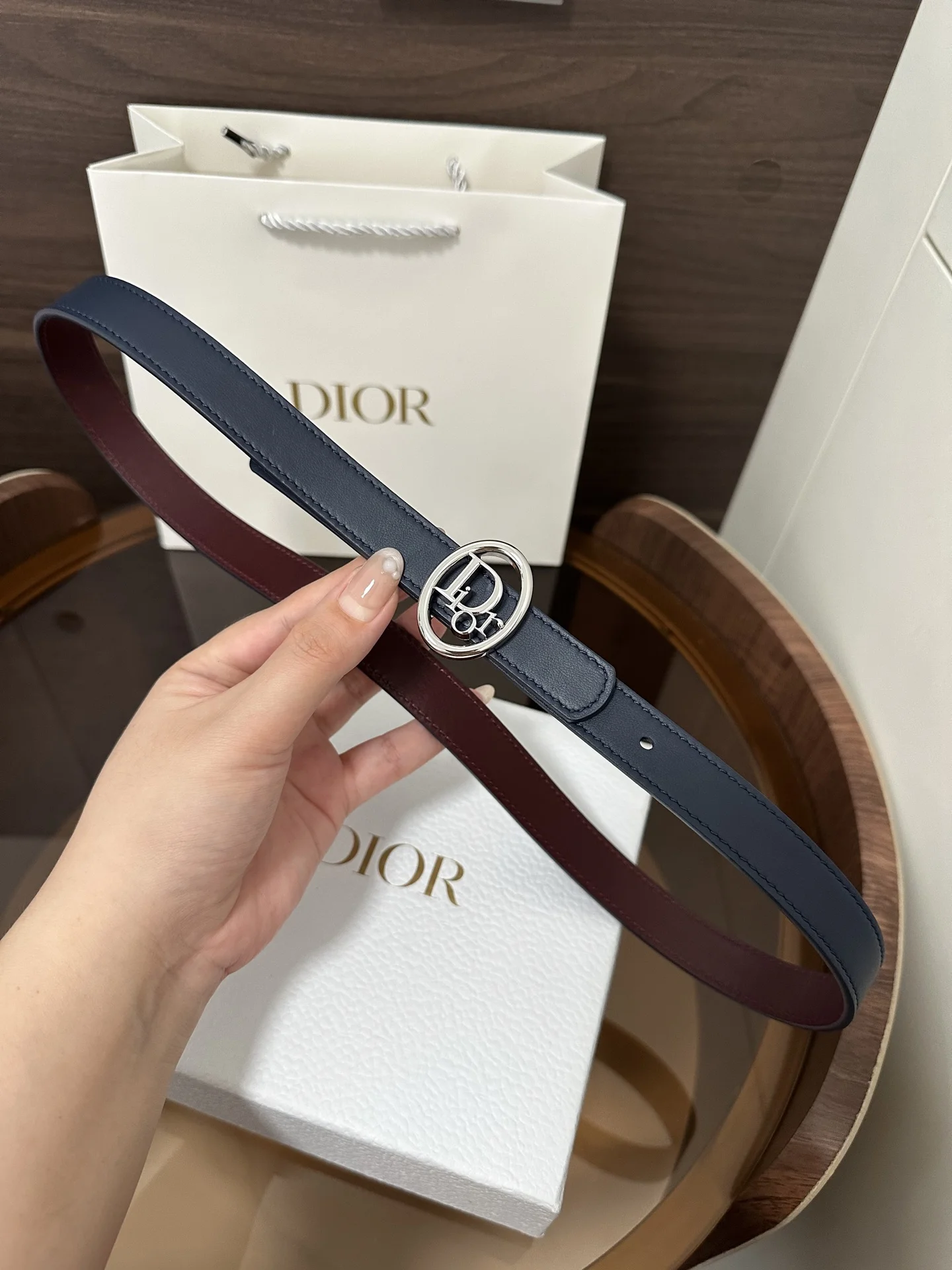 DIOR Belts Calf Leather 2.0cm Width A60202608050239 - Image 3