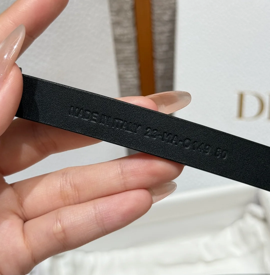 DIOR Belts Calf Leather One Size 1.5cm Width A70202608050159 - Image 7